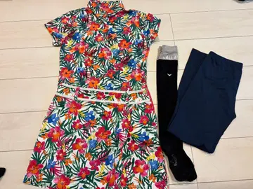 캘러웨이 꽃무늬 골프웨어 세트