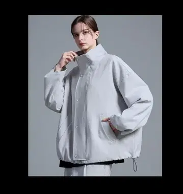 LOOSE 블루종 아우터 드레이프 모드 하이넥 스탠드 모즈 블루종