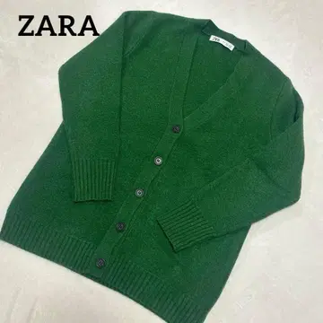[ 새상품급 ] ZARA 베이직 가디건 긴팔 그린 S 사이즈
