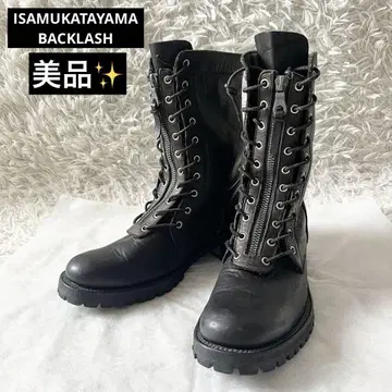 새상품급 ISAMU KATAYAMA 파이어맨 부츠 가죽 블랙