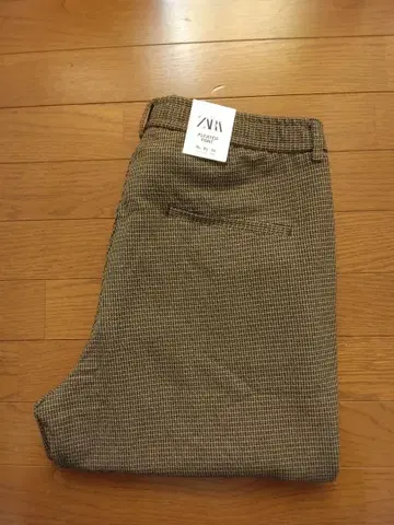 ZARA 체크 무늬 슬랙스 브라운 계열