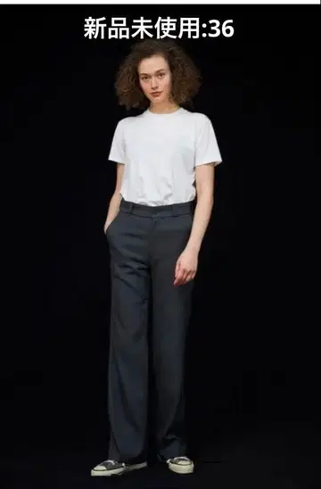 SHINZONE 센터 프레스 팬츠 블랙 36