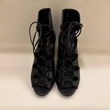 rienda Lace UP 부티 샌들 BLK M 23.5-24 미사용