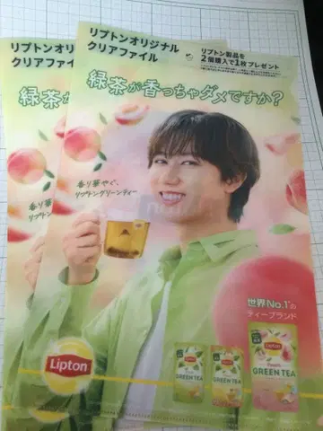 Lipton 리프톤 클리어 파일 아베 료헤이 SnowMan 2장 세트