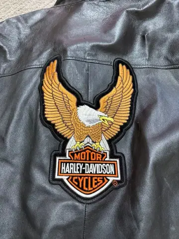 L&B 블랙 가죽 자켓 Harley-Davidson