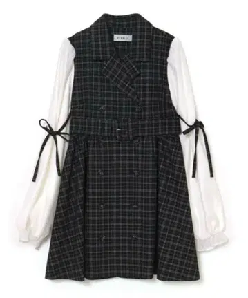 bubbles 레이어드 자켓 원피스