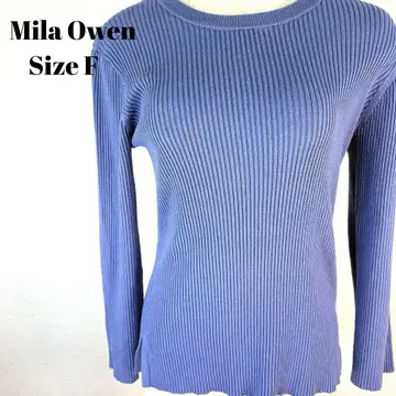 Mila Owen 리브 니트 긴팔 상의 F [ 331 ]