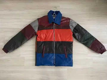 가죽 자켓 멀티 컬러 집업 가죽 점퍼 남성용 M~L 상당