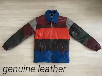 가죽 자켓 멀티 컬러 집업 가죽 점퍼 남성용 M~L 상당