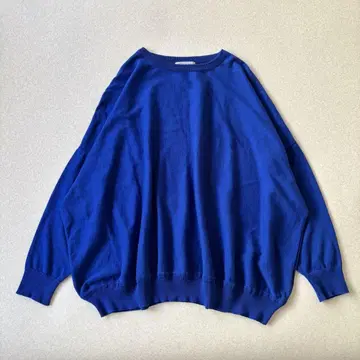 [ 새상품급 ] ORDINARY FITS 코튼 바버 니트 파랑 일본제