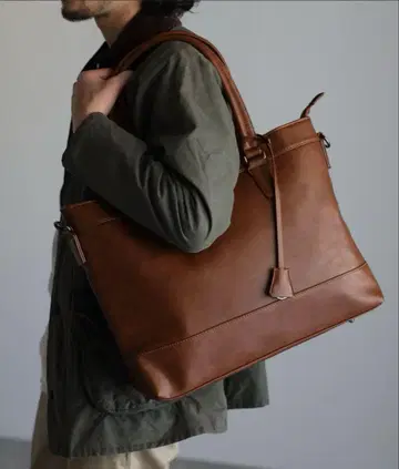 가죽 터치 비즈니스 토트백