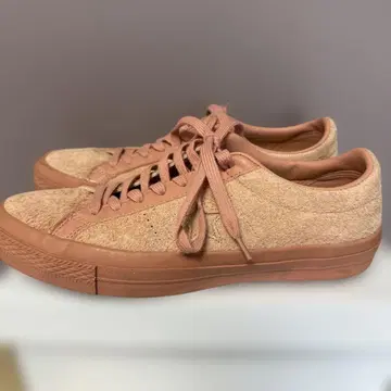 컨버스 핑크 베이지 스웨이드 로우컷 스니커즈