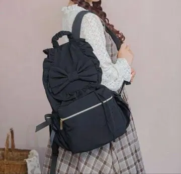 시마무라 온라인 아오키 미사코 한정판 리본 백팩 블랙 완판