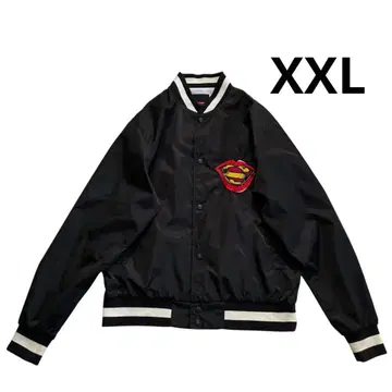 Swagger 나일론 바시티 자켓 XXL 블랙 슈퍼맨 입술