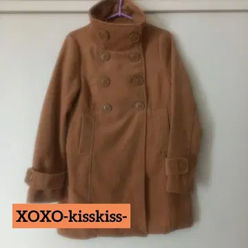 XOXO 카멜색 더블 브레스트 코트