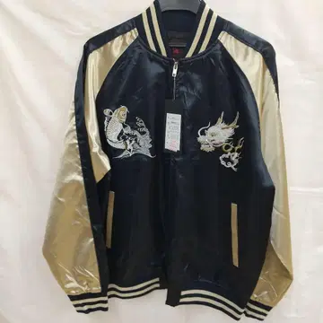 스카잔 블랙 골드 잉어와 드래곤 자수