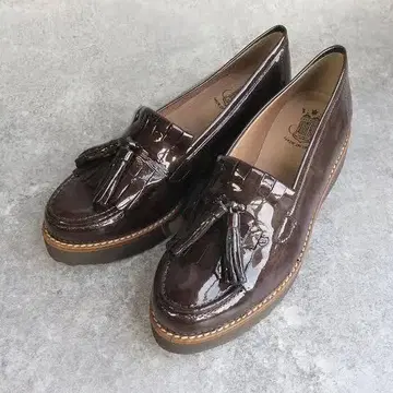 BONTRE 통굽 태슬 로퍼 브라운 37 23.5cm
