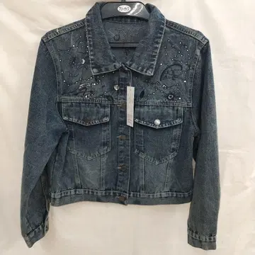 비즈 자수 다크 데님 자켓 프리 사이즈