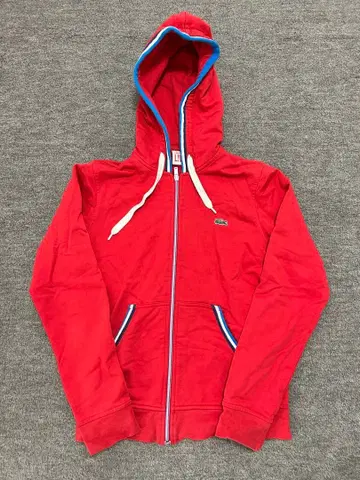LACOSTE LIVE 후드 부착 레드 후드티 사이즈 3