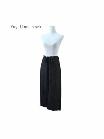 린넨 100% fog linen work 허리끈 와이드 팬츠