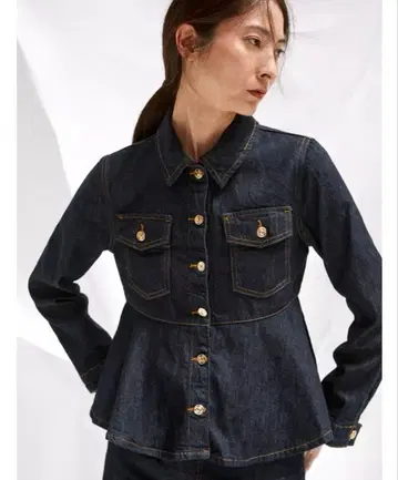ZARA 데님 페플럼 자켓