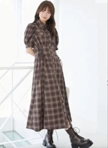 사이드 레이스업 셔츠 원피스 마제스틱 레곤