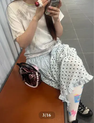 n.k atelier shirring dot long skirt