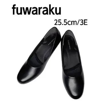 컨디션 최상 fuwaraku 블랙 펌프스 25.5cm 3E