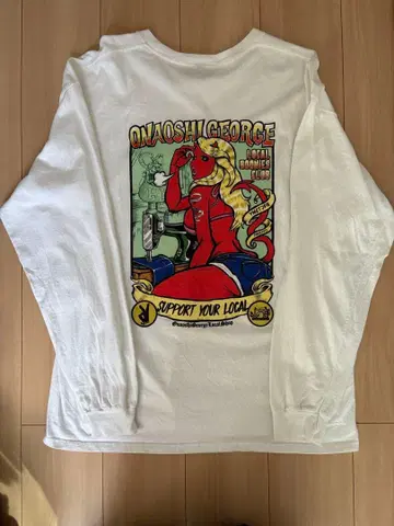 ONAOSHI GEORGE OG DEVILGIRL L/S 티 화이트