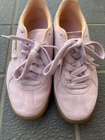 새상품급 Puma 팔레르모 핑크 스웨이드 스니커즈