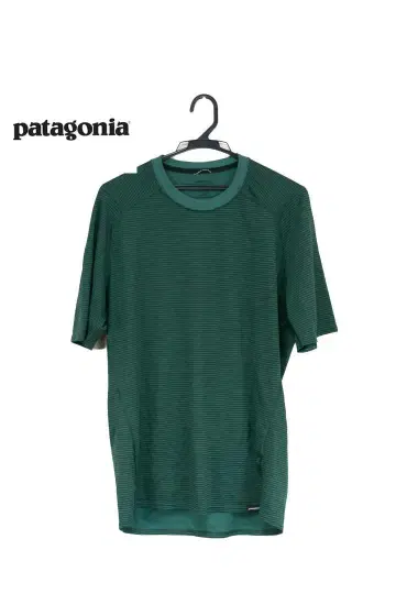 patagonia 스트라이프 반팔 T셔츠 그린