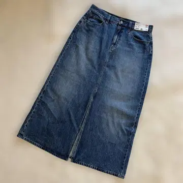 [택 포함 새상품] UNIQLO 유니클로 데님 롱 스커트 허리 70cm