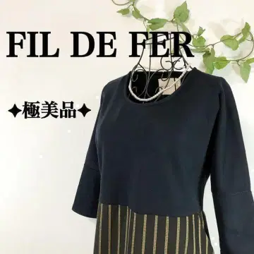 컨디션 최상 고급스러움 FIL DE FER 절개 이소재 원피스