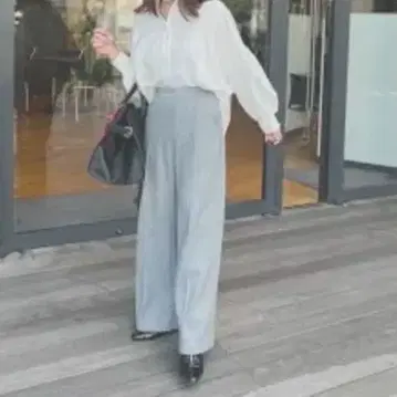 UNIQLO 브러쉬드 저지 와이드 팬츠 M 그레이
