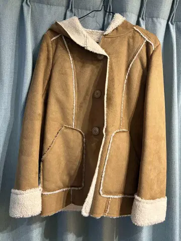 루이 샨탄 페이크 무스탕 코트 40