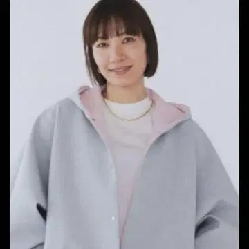택 포함 새상품 yori 더블 크로스 후데트 자켓 그레이