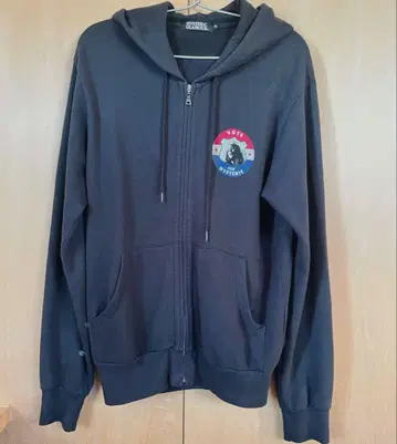 HYSTERICGLAMOUR 블랙 풀 집업 후드티