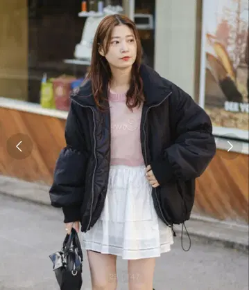 Kastane 블랙 다운 자켓