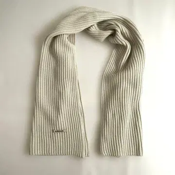 미사용 오라리 울 머플러 스톨 아이보리 일본제