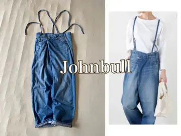 젬블 Johnbull 서스펜더 데님 타이 팬츠 사이즈 M