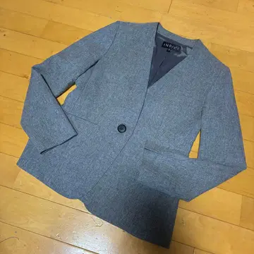INDIVI 노카라 자켓 그레이 사이즈 S