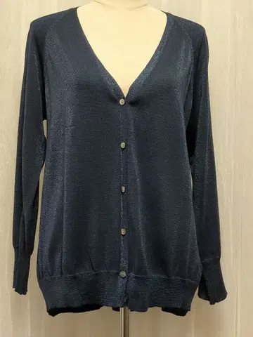 DAMA collection 네이비 라메입 가디건 긴팔