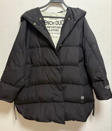 퓨어세신 프렌치 덕다운 푸드코트 블랙