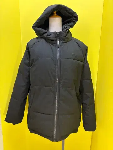 FILA 블랙 후드 부착 자켓 L 사이즈