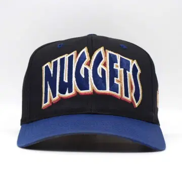 90s 빈티지 덴버 너기츠 자수 캡 2톤 NBA 공식
