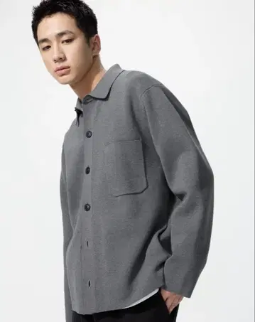 밀라노 리브 셔츠 가디건