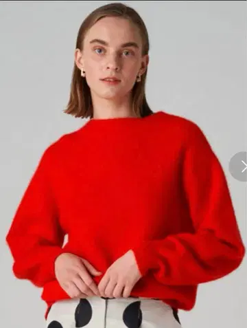 BALLSEY 플러피얀 벌룬 슬리브 풀오버 니트