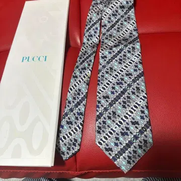 EMILIO PUCCI 기하학 패턴 넥타이 박스 포함
