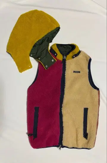 DENIM DUNGAREE 리버서블 보아 베스트