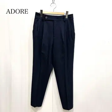 ADORE 어도어 턱 슬랙스 울 네이비 38